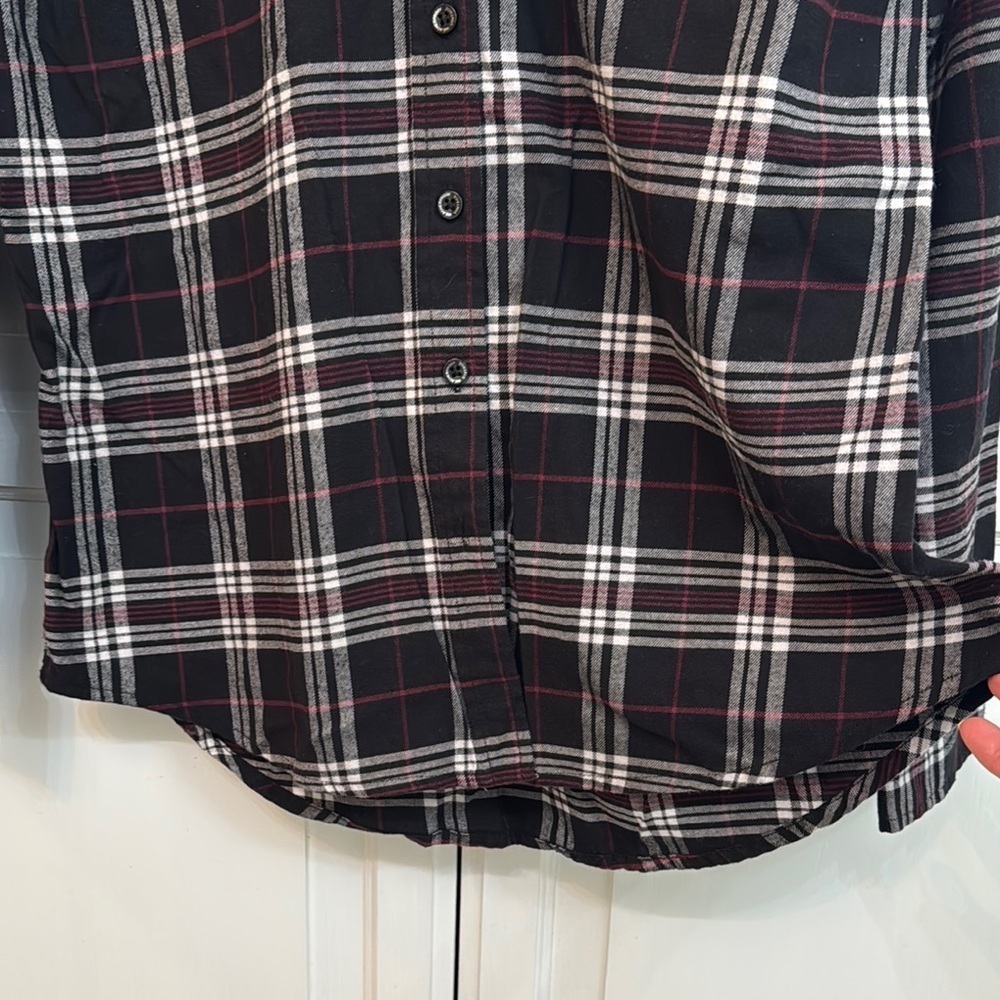 Original Weatherproof Vintage Button Down Plaid Flannel Shirt Size L. Cabincore - Picture 4 of 8